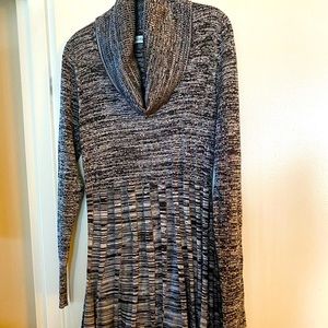 Knit cowl neck dress